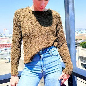 Standard by Sanctuary Sweater Women's Small Brown Crew Neck Long Sleeve Pullover